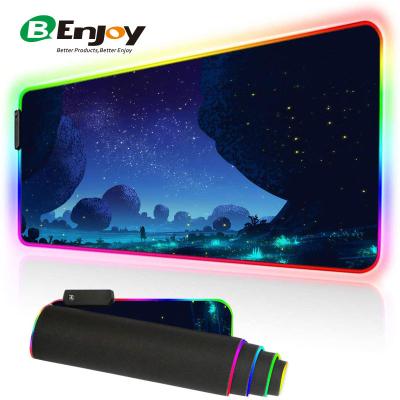 China 100% Custom Eco-friendly Printing Extra Large XXL LED RGB Gaming Mat Mouse Pad Waterproof Offices for sale