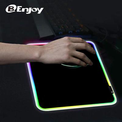 China 100% Eco-friendly LED RGB Soft Gaming Mouse Pad with Non Slip Rubber Base for sale