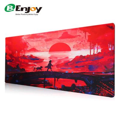 China Top Selling Custom Printed Logo Eco-friendly CMYK Printing XXL Neoprene Polyester Fabric Rubber Gaming Mouse Pad for sale