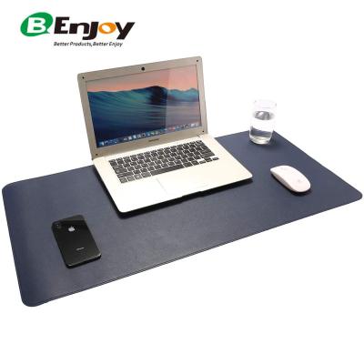 China 100% Eco-Friendly Custom Leather Large Logo Waterproof Non Slip PU Desk Pad Protectors, Mouse Pads, Desk Mats. for sale