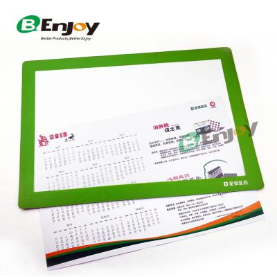 China 100% Eco-friendly 2019 calendar windows inserted desk counter mat, desk pad with calendar for sale