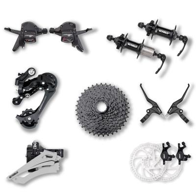 China Steel High Quality 2x9s Index Shifter Sets SUNRUN Mountain Bicycle Derailleur sets Bicycle Shifter Groupsets for sale