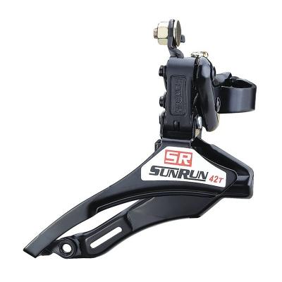 China Steel OEM design Down pull front derailleur for 42T Visual Detector with Shifters Top Swing Dual Pull for sale