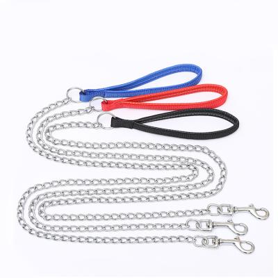 China Popular Personalized Custom Metal Collar Anti Bite Waterproof Heavy Duty Dog Leash for sale