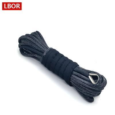 China AUTOMATIC UHMWPE Durable 7mm x 15m Synthetic Line Rope Winch For ATV / UTV Cable Pulling Winch for sale