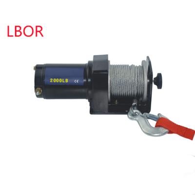 China AUTOMATIC Portable Polymer 2000lb Nylon Break Without Strong Wire Relinked Electric Endless Rope Winch for sale