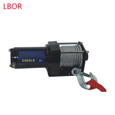 China AUTOMOTIVE 2500 Pounds 4.5kw Nylon Wire Fairlead Aluminum Electric Polymer Lifter Pulling Winch Rope Drum for sale