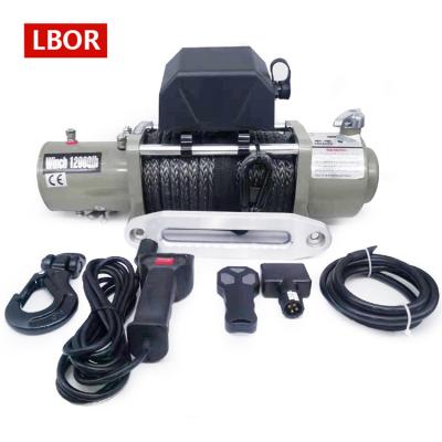 China AUTOMOTIVE 3 sets Kg wire control high polymer 100% pure copper electric rope winch 12000lb for sale