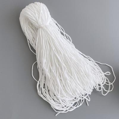 China 2.5mm Rubber Bands 3mm 4mm 5mm White And Black Round Elastic Rope Earloop Elastic Band And Earloop Flat Elastic Rope For Mask for sale