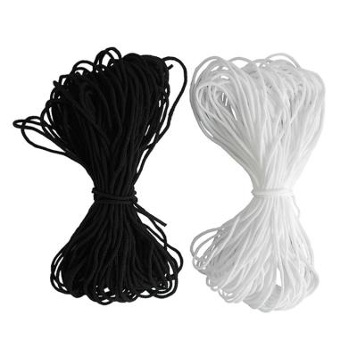 China Ear Loop Elastic Soft Round Elastic Band Earloop For Mask Elastic Strap White Thin Rope Holder for sale