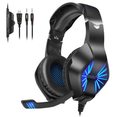 China Headband Computer PC Games Noise Cancealing Gaming Headset Gamer PS4 Audifonos Light Up Headphones for sale