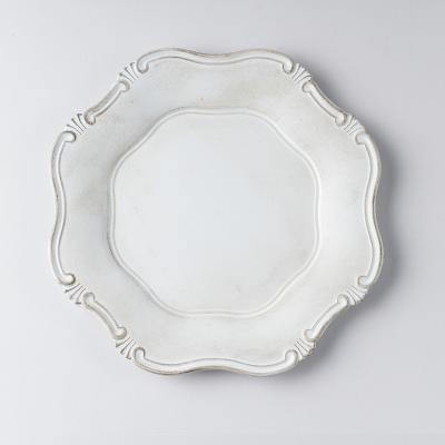 China Stocked Round Plastic Wedding Handmade Decoration Plates For Home Decorations for sale