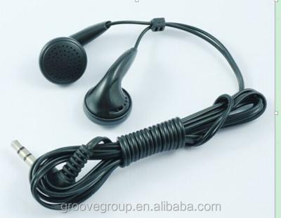 China Aviation earphone for airline flat earphone with cheap price and volume control black airline earphone for sale