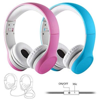 China Hisonic Headband Kids Earphone Volume Limited Over Ear Foldable Headphones with Share Connector for Boys Girls Kids for sale