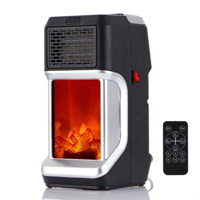 China Electric Fireplace Heater Remote Control Electric Warmer Room Flame Air Household Fireplace Simulation Portable Heater 400W for sale