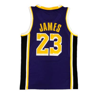 China James 23 Breathable High Quality Breathable Print Tank Top Basketball Sports Wholesale Price Basketball Shirt Wear Custom Black Tank Top for sale