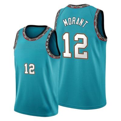 China Custom Made Supplier Ja Morant 12 Basketball Jersey Vest Sportswear Wear High Quality Wholesale Breathable Shirt Men Basketball Uniform for sale