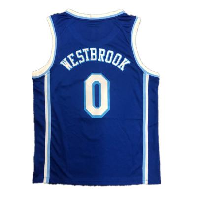 China Man team uniform #0 WESTBROOK Basketball Vests Jersey For men cheap high quality quick dry breathable basketball wear price for sale