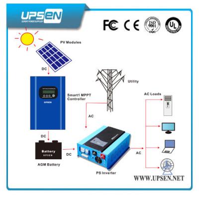 Chine Inverseur solaire hybride pur d'onde sinusoïdale avec l'affichage d'affichage à cristaux liquides et la fonction d'UPS à vendre