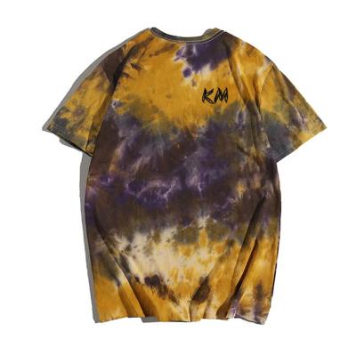 China Anti-wrinkle Custom Printing Tie Dye Oversized Top Acid Wash Tie-dye Mens Tie Dye T-shirts for sale