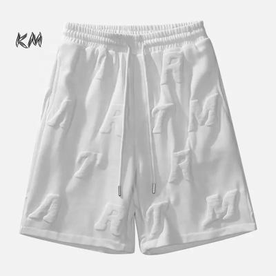 China Breathable Custom Blank Comfortable Casually Adjustable Drawcord Waist Cotton Shorts For Men for sale