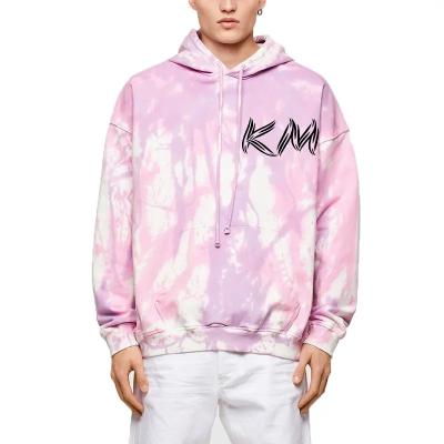 China Anti-wrinkle Street Wear Fashion Tie Dye Sweatshirt Custom Oversize Cotton Men's Hoodies for sale