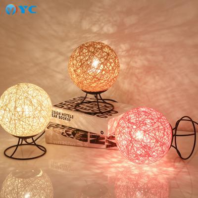 China USB 5V 15cm Eco-friendly Multicolor 3D Rattan Ball Led Night Lamp For Kids Bedroom Decoration Table Night Lights for sale