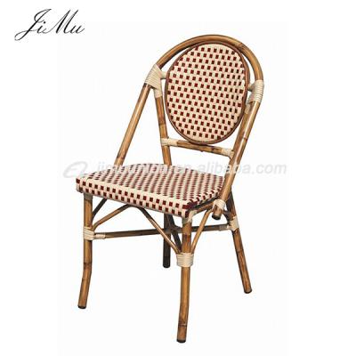 China Garden Chair Restaurant Aluminum Outdoor Wicker Resin Wicker Plastic Dining Chair for sale