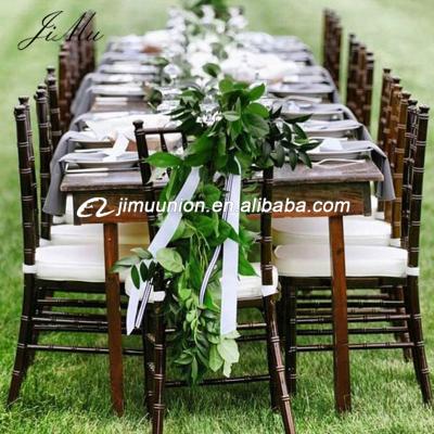 China Wholesale Wedding Event Furniture Solid Wood Restaurant Folding Banquet Restaurant Wooden Tables Chairs for sale