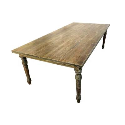 China Pine Wood Farmhouse Event Wedding Table Garden Solid Wood Dining Table for sale