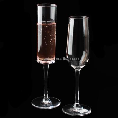 China Wholesale Unbreakable Shatterproof Plastic Champagne Glass Polycarbonate Flutters Plastic Cups for sale