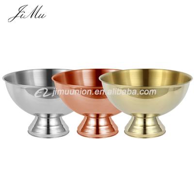 China China gold champagne stocked copper ice bucket for sale giant stainless steel beer wine ice bucket large glass bowl for sale