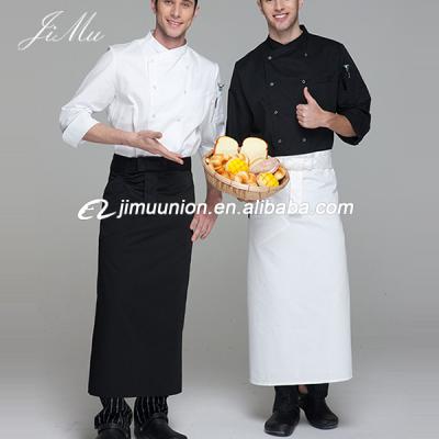 China Wholesale Cheap Bulk Restaurant Hotel White Black White Kitchen Kitchen Cooking Chef Half Waist Apron for sale