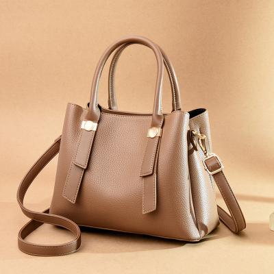 China High Quality HD1041 Large Capacity Korean Women Handbag Ladies Shoulder Bag Lychee Leather for sale