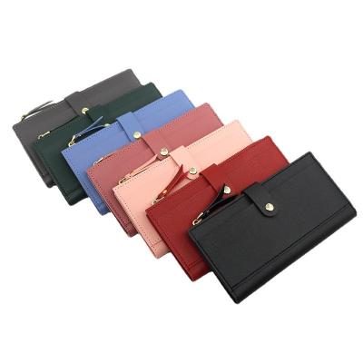 China ZX1098 Solid Color Multi-Card Zipper Waterproof Wallet Women Famous Luxury for sale