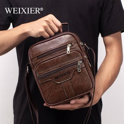 China W1023 2022 high quality new shoulder multifunctional backpack boys retro small cross multifunctional European and American messenger bag men for sale