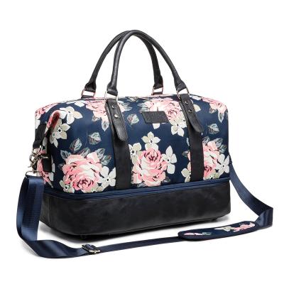 China Fashion Kinmac Rose Wholesale Cheapest Blue Gym Bag With Shoe Compartment Women Luggage Sports Fitness Black Waterproof Duffel Bag for sale