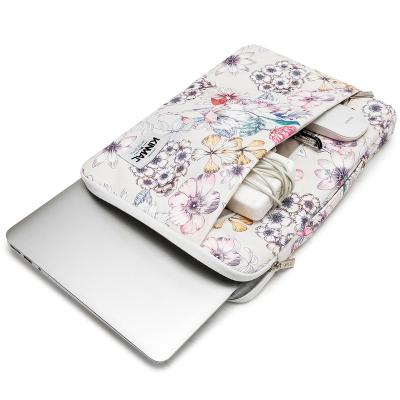 China High Quality Kinmac Flower 04 Laptop Bag Notebook Briefcase Laptop Sleeve Bag In Waterproof Fabric For Women 14 Inch Laptop for sale