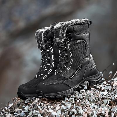 China 2021 Cushioning Leather Snow Boots Outdoor Machining Walking Shoes Casual Cotton Waterproof Non-slip Warm Winter Boots Snow Boots for sale