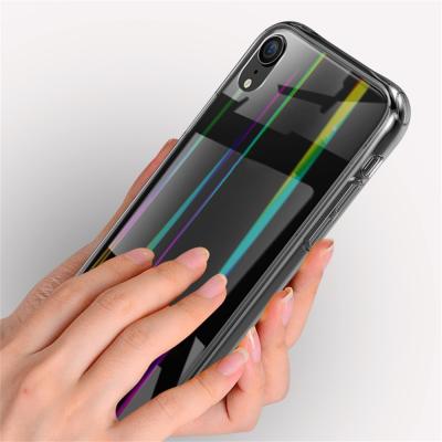 China 2 in 1 Colorful Tempered Glass Mobile Phone Cover Case For IPhone Xr Xs Xsmax for sale