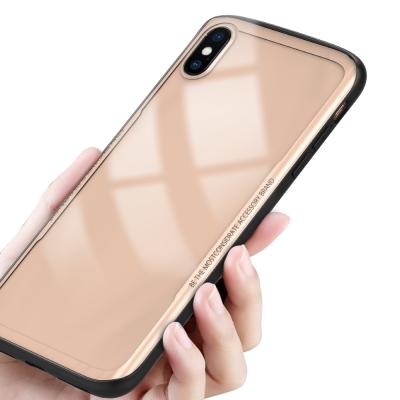 China Newest Luxury Clear Tempered Glass Tpu Phone Case for Iphone Xs Max/Xr/Xs for sale