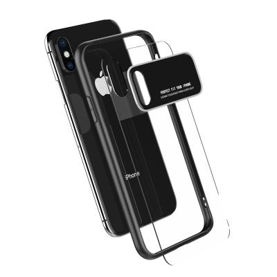 China Luxury Shockproof Clear Phone Case For Iphone x Tempered Glass Phone Case Transparent for sale