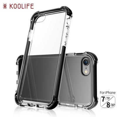 China Mobile accessories Soft TPU PC 2 in 1 case for iPhone 8 plus clear case for sale