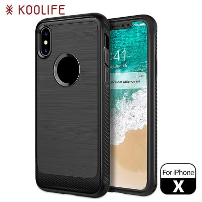 China New products TPU case carbon fiber phone case for iPhone X case cover for sale