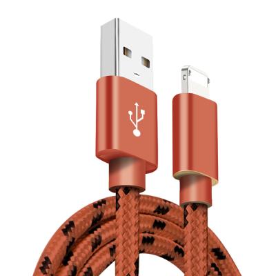 China 2019 New arrival 2 in 1 nylon braided fast charging USB charging cable for iPhone and Android with patent for sale