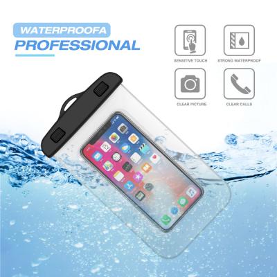 China 2019 Custom Logo Wholesale Price Fashion Beach Cell Mobile Phone Carry Dry Waterproof Phone Bag for iPhone X for Sumsung S10 for sale