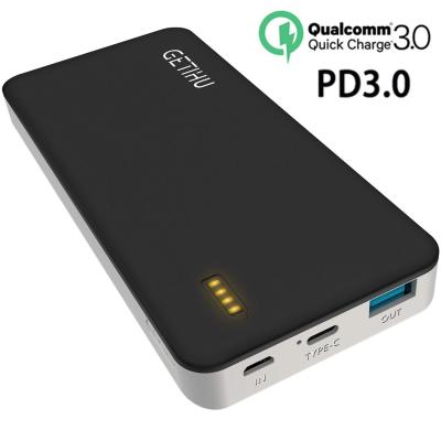 China Factory PD QC Fast Charge Portable Charger 10000mAh USB C Power Delivery Quick Charge Power Bank 18W Input & Output Battery for sale