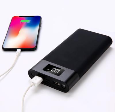 China 2018 Newest fast charging power banks 20000mah,Portable battery charger power bank with led light for sale