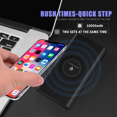 China 2018 newest universal portable Qi function 3 in 1 powerbank wireless charger for sale