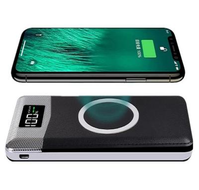 China 2018 nueva pantalla de visualización digital móvil 3 de la aduana 10000mAh 12000mah LED del banco del poder del cargador en 1 banco inalámbrico del poder del cargador de Qi en venta